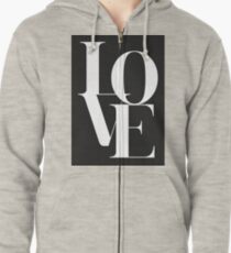 Love 01 Hoodie mit Reißverschluss