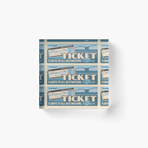 Item preview, Blue White Flight Ticket Design - Office Style designed and sold by lookupcare.