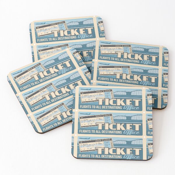 Item preview, Blue White Flight Ticket Design - Office Style designed and sold by lookupcare.