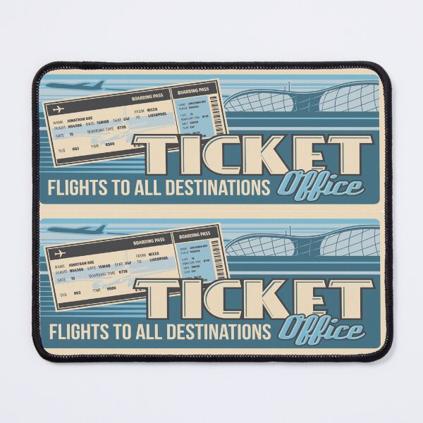 Item preview, Blue White Flight Ticket Design - Office Style designed and sold by lookupcare.