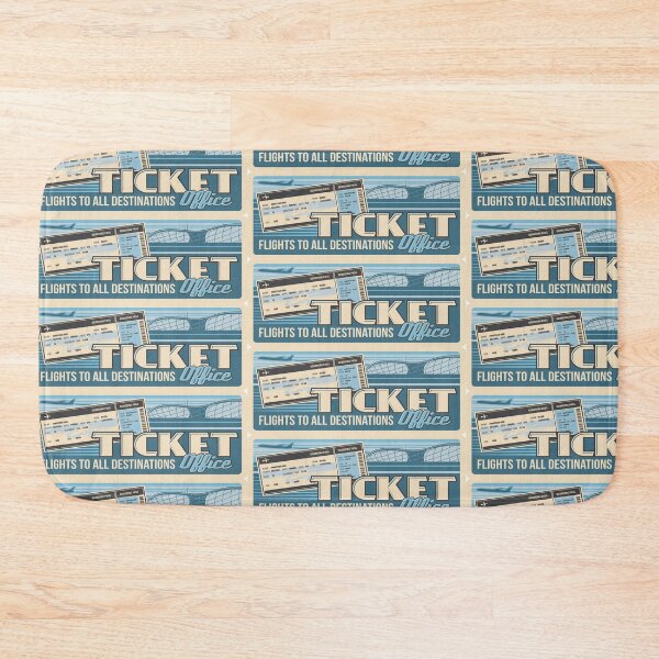 Item preview, Blue White Flight Ticket Design - Office Style designed and sold by lookupcare.