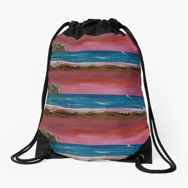 Javea. Spanish sunset Drawstring Bag