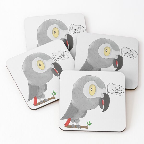Item preview, Funny african grey parrot designed and sold by Antiope33.