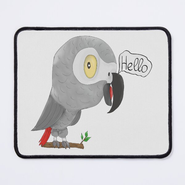 Item preview, Funny african grey parrot designed and sold by Antiope33.