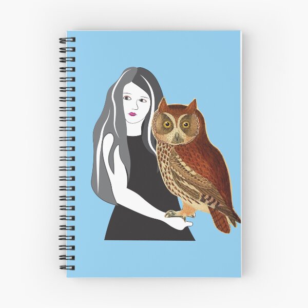 Item preview, Vintage nature owl, girl and her owl, best freind designed and sold by StarbearQ.