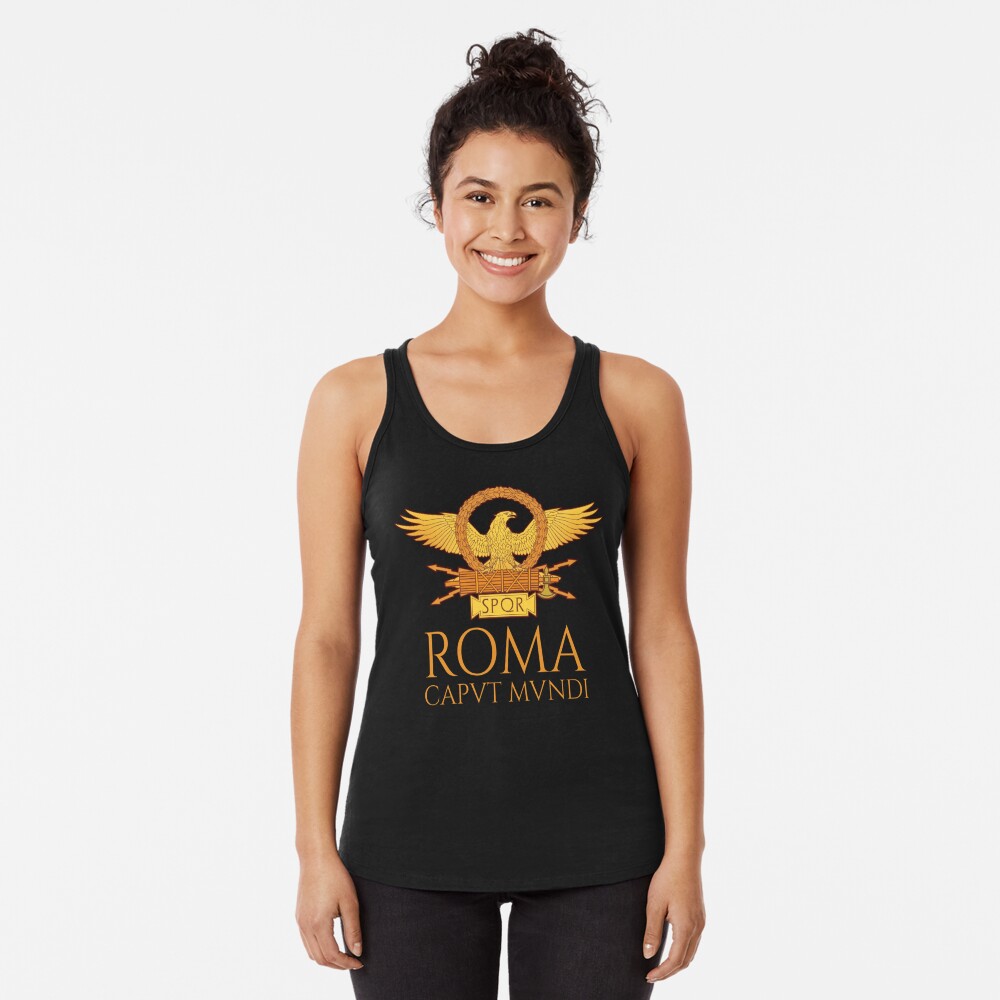 SPQR Roman Senate Roman Emblem Women's Sports Bra Yoga Vest