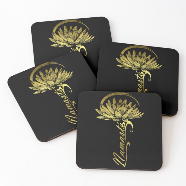 Item preview, Namaste yoga lotus flower meditation motif designed and sold by shurikaner.