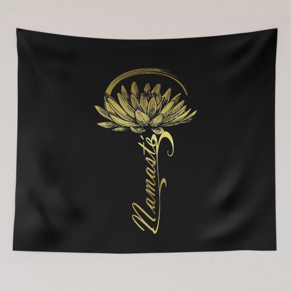 Item preview, Namaste yoga lotus flower meditation motif designed and sold by shurikaner.