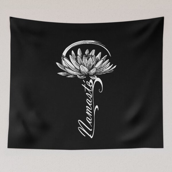Item preview, Namaste yoga lotus flower meditation motif designed and sold by shurikaner.
