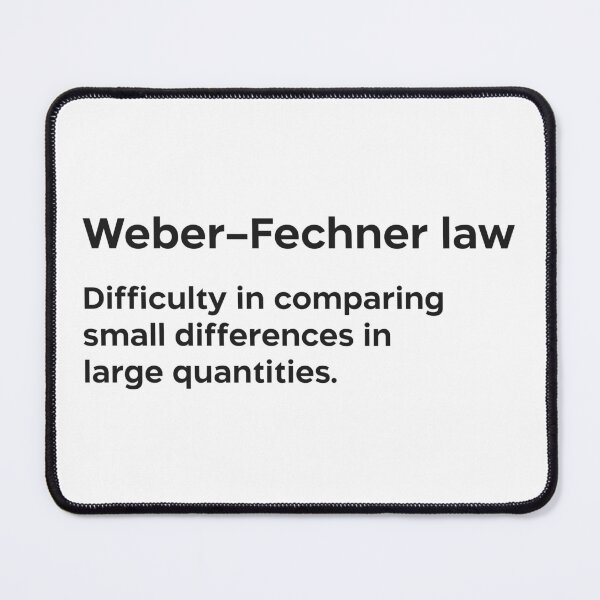 Item preview, Weber-Fechner law black designed and sold by EdimQuotes.