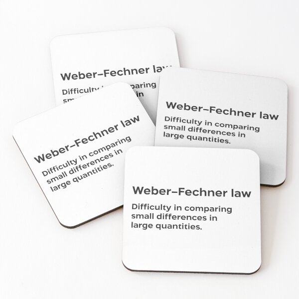 Item preview, Weber-Fechner law black designed and sold by EdimQuotes.