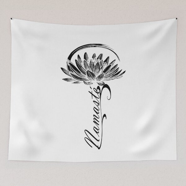 Item preview, Namaste yoga lotus flower meditation motif designed and sold by shurikaner.