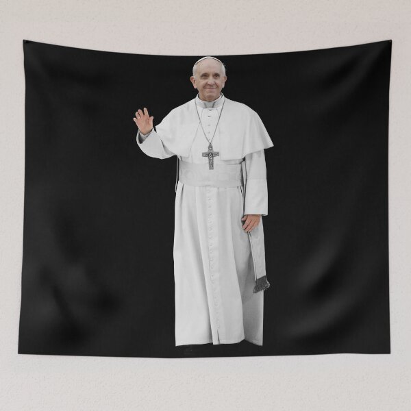 Item preview, High Resolution Standing Waving Pope Francis designed and sold by worn.