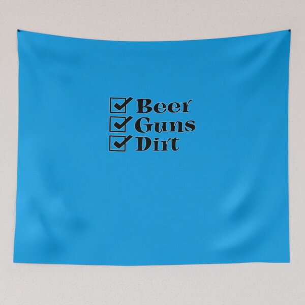 Item preview, BEER GUNS DIRT Checklist Sticker designed and sold by KatrinStangl.