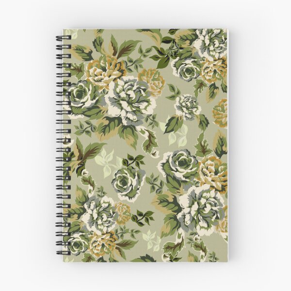 Item preview, Retro vintage Chintz roses green designed and sold by chrissyink.