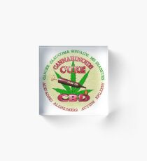 CBD Cannabinoids Cures Illness Acrylic Block