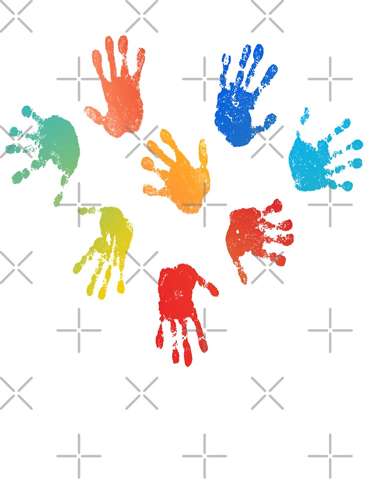 Finger Paint Kids Handprint Canvas Print by mooon85