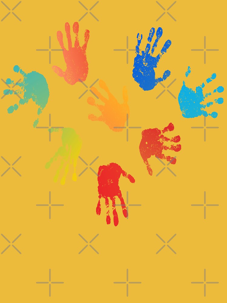 Finger Paint Kids Handprint Canvas Print by mooon85