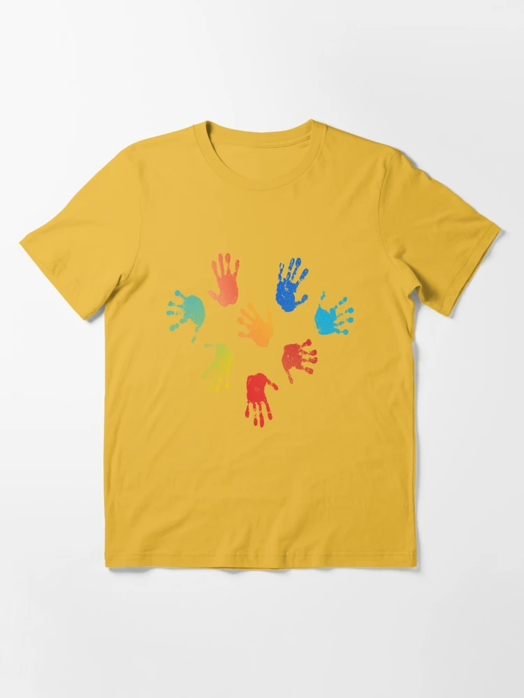 Finger Paint Kids Handprint Essential T-Shirt by mooon85