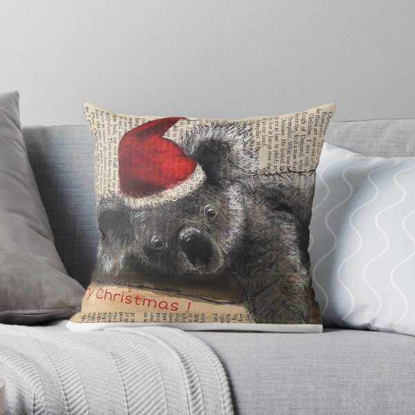 Christmas Koala Throw Pillow