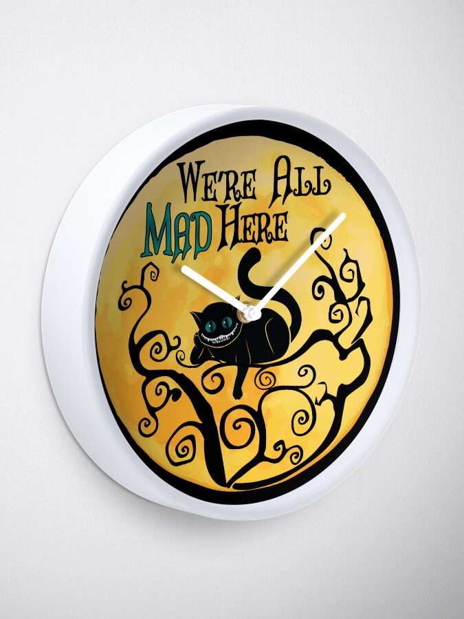 Alice in Wonderland Clock. Cheshire Cat Clock. Alice in Wonderland