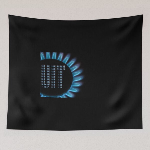 Item preview, Gasvlam van een kookplaat met het woord uit met een overlay van kleinere vlammen. designed and sold by funkyworm.