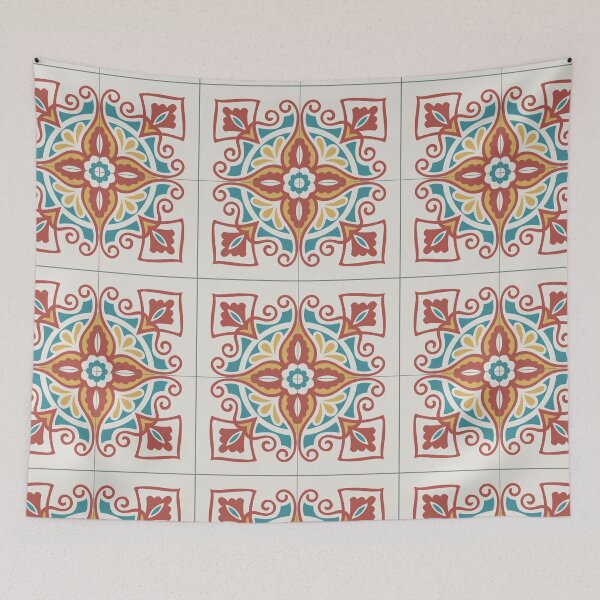 Item preview, Portuguese tiles pattern. Vintage background - Victorian ceramic tile in vector designed and sold by AnaMOMarques.