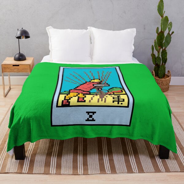 Item preview, Wait, is this pixel art tarot? Green - Minor Arcana 'Ten of Wands' (Design for T-shirt, stickers and other accessories) designed and sold by Pixel Waite.