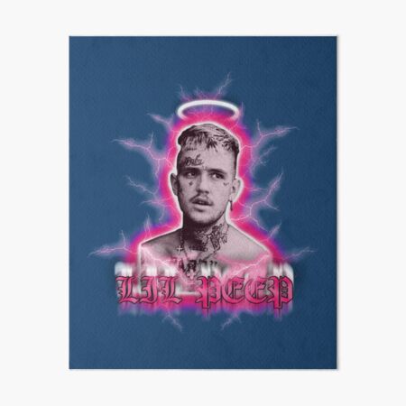 Lil Peep Lightning Art Board Print By Gravefaces Redbubble