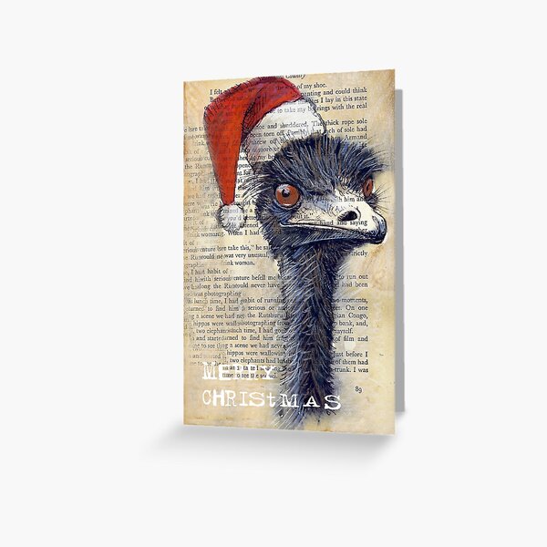 Emu Christmas Card Greeting Card