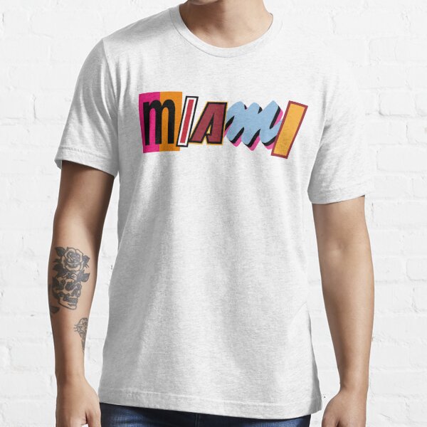 Miami Heat Nike City Edition Essential Logo T-Shirt Men's Miami Vice NBA  New MIA