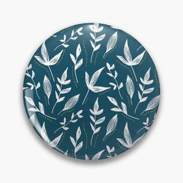 Item preview, Blue and white leaves pattern designed and sold by autumnchu.