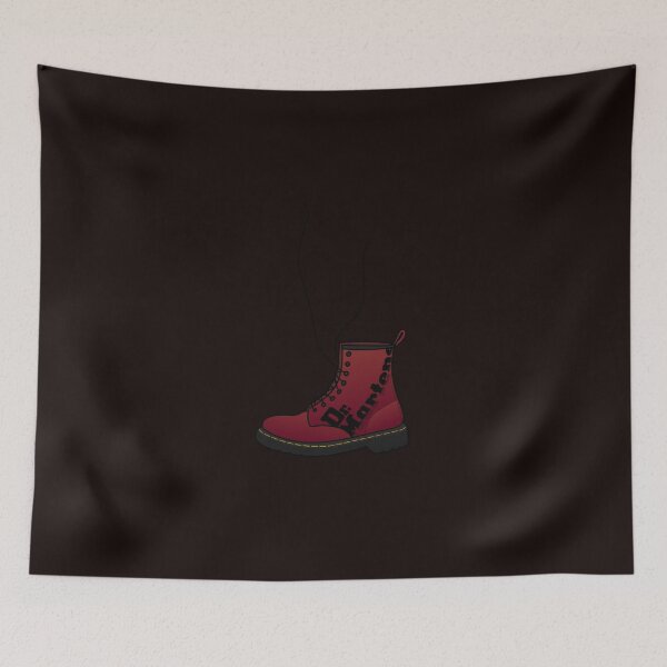 Artikelvorschau, Dr. Martens Burgunder-Stiefel-Klassiker-T-Shirt entworfen und verkauft von ErichIsanov.