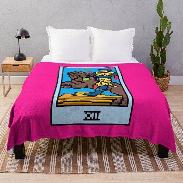 Item preview, Wait, is this pixel art tarot? Pink - Minor Arcana 'Knight of Wands' (Design for T-shirt, stickers and other accessories) designed and sold by Pixel Waite.