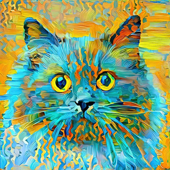 Abstract Art | Deep Style abstraction cat