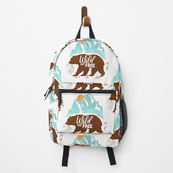 Item preview, Wild and Free Bear Camping in Woods designed and sold by LGMmugsdesign.