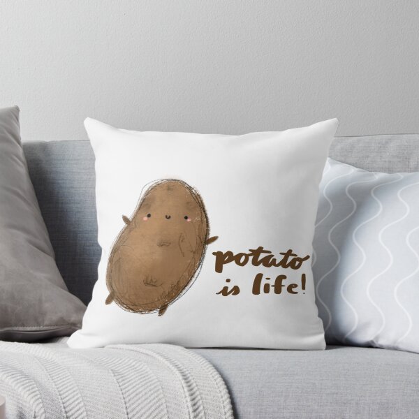 Aperçu de l'œuvre La pomme de terre c'est la vie! Pomme de terre Kawaii, végétalien sans gluten, amant de carb créée et vendue par PaperCounty.