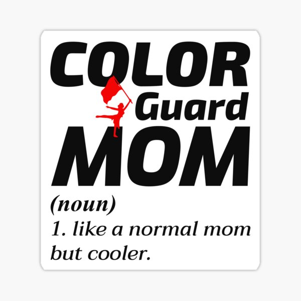  STICKER DAD Color Guard Girl - Size: 4, Color: Black