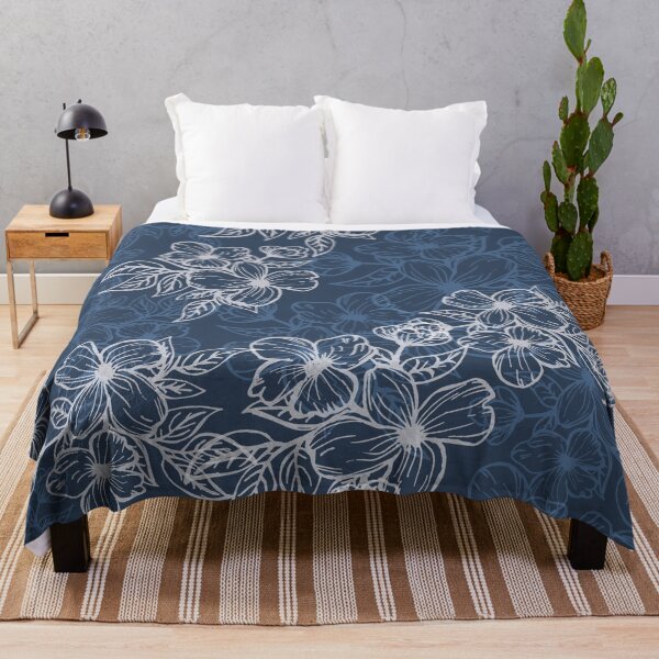 Item preview, Flower pattern Navy Blue designed and sold by AlexandraNN.