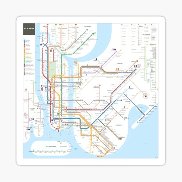 New York City subway map Poster Sticker
