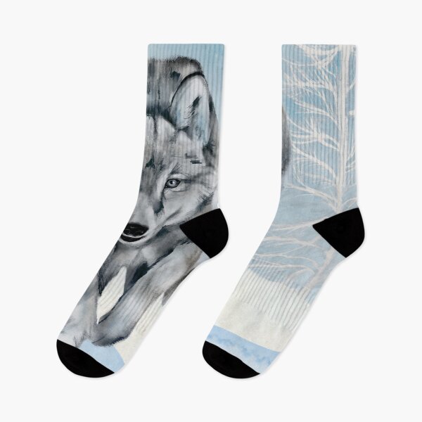 Item preview, Wolves in a White and Pastel Blue Winter Paradise designed and sold by Orianah.