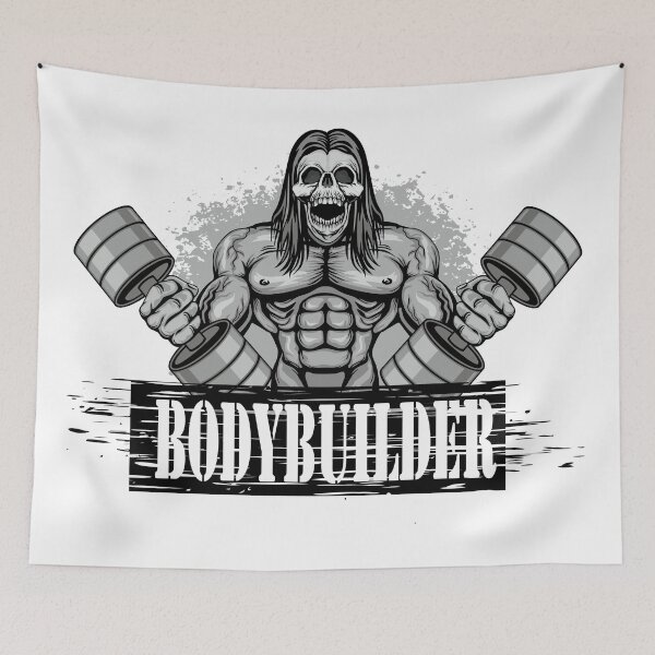 Item preview, motivational fitness print with bodybuilder designed and sold by amid999.