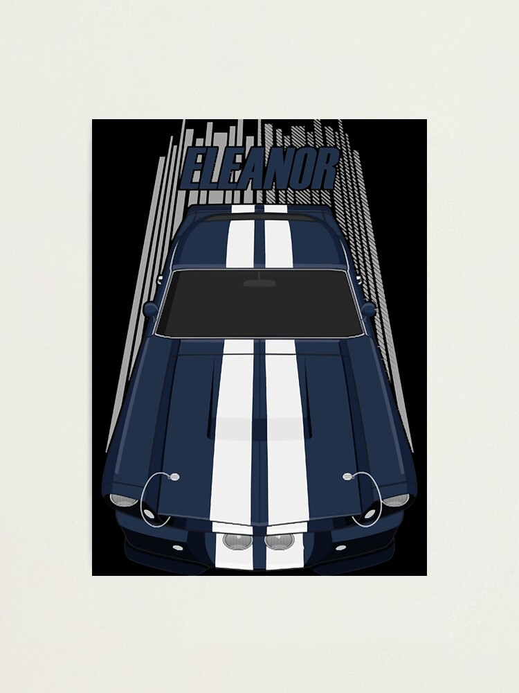 Impression photo « Ford Mustang Shelby GT500 Eleanor 1967 Fastback Bandes Bleu Foncé et