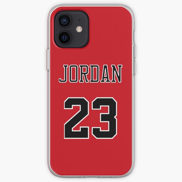 Michael Jordan 23 Étui de téléphone en jersey Coque souple iPhone