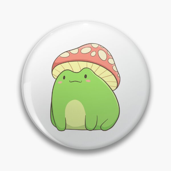 Artikelvorschau, Cottagecore-Frosch mit Toadstool-Pilzhut entworfen und verkauft von Delightfully Cynical.