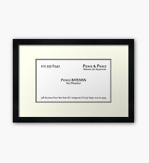 Patrick Bateman Business Card Framed Print