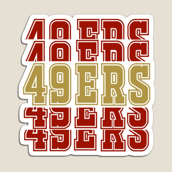 San Francisco 49ers State of California with 49ers logo Type Die- cut MAGNET