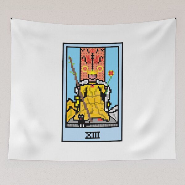 Item preview, Wait, is this pixel art tarot? White - Minor Arcana 'Queen of Wands' (Design for T-shirt, stickers and other accessories) designed and sold by Pixel Waite.