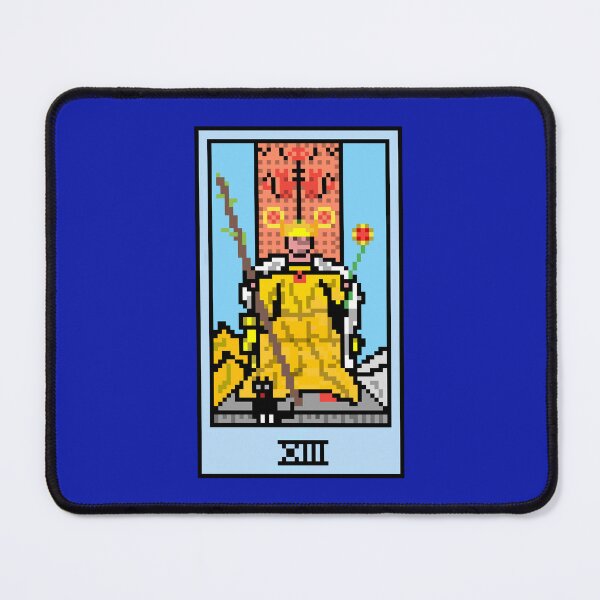 Item preview, Wait, is this pixel art tarot? Blue - Minor Arcana 'Queen of Wands' (Design for T-shirt, stickers and other accessories) designed and sold by Pixel Waite.