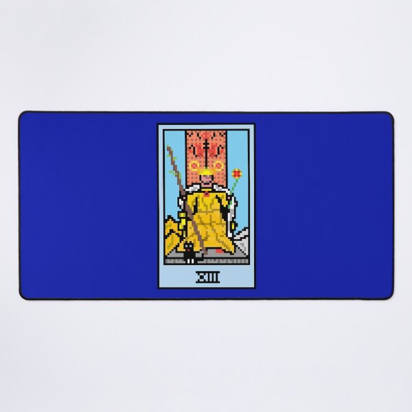 Item preview, Wait, is this pixel art tarot? Blue - Minor Arcana 'Queen of Wands' (Design for T-shirt, stickers and other accessories) designed and sold by Pixel Waite.